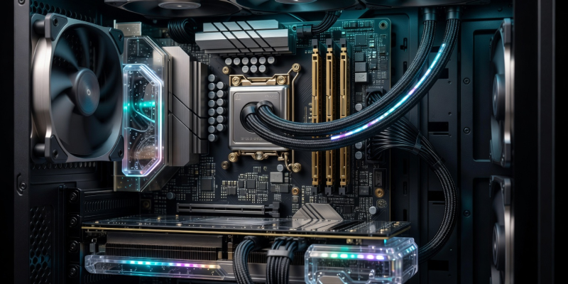 Custom Liquid Cooling PC Motherboard System Hardware